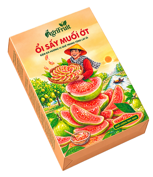AgriFruit Soft Dried Guava with Chili Salt product box